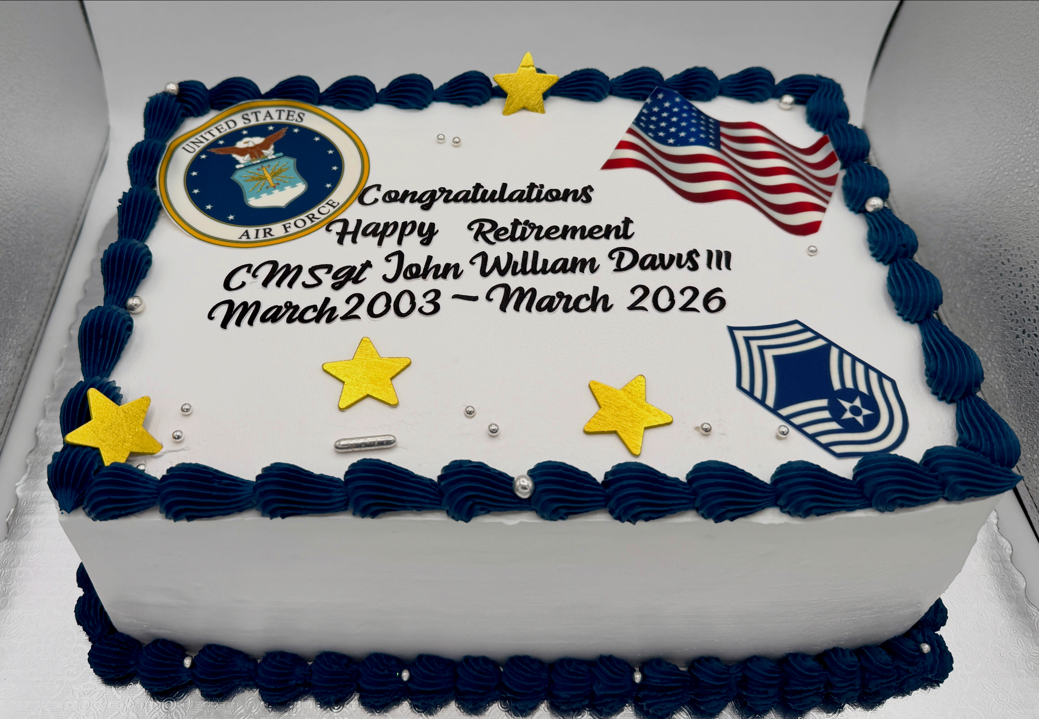 Military Retirement Cake.