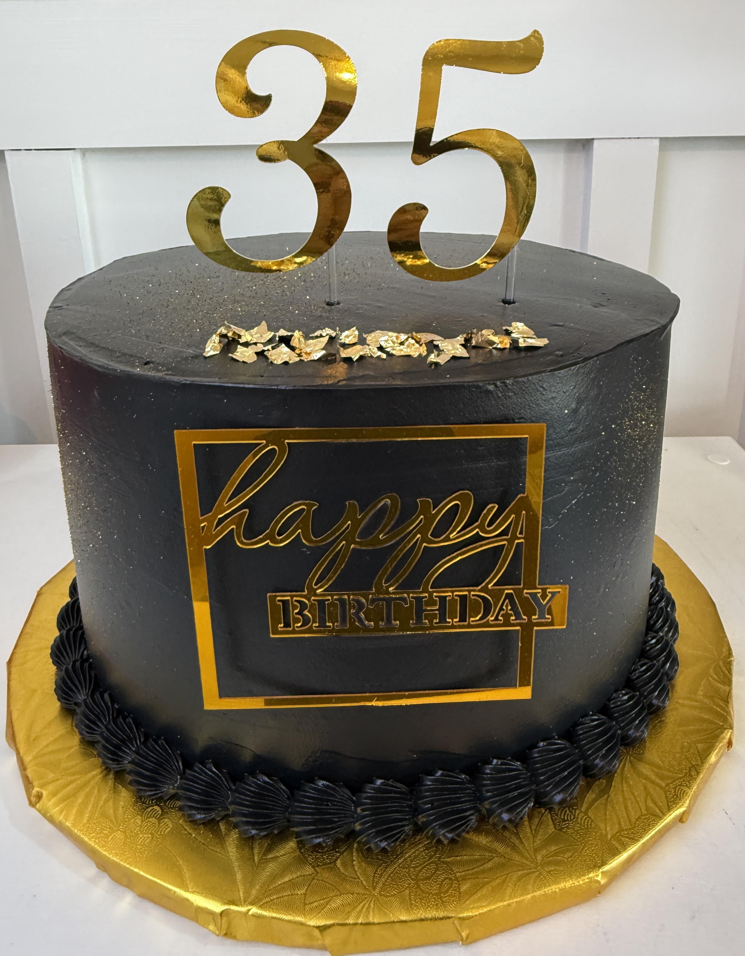 Black Birthday Cake.