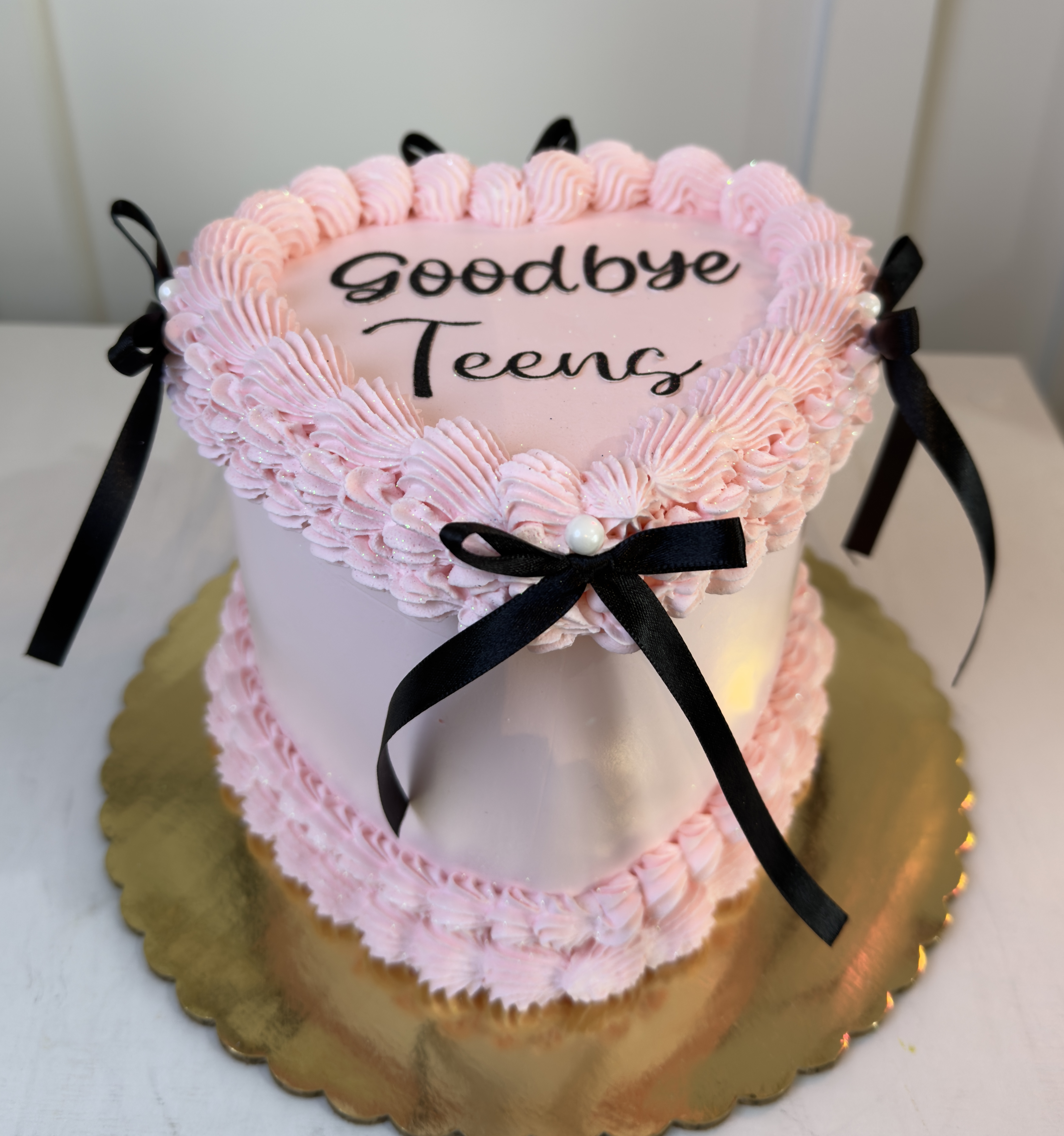 Heart pink cake 